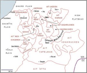 Une carte des tribus des Imazighen